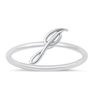Script letter ring letter J ring available sz 5-10 sterling silver 925